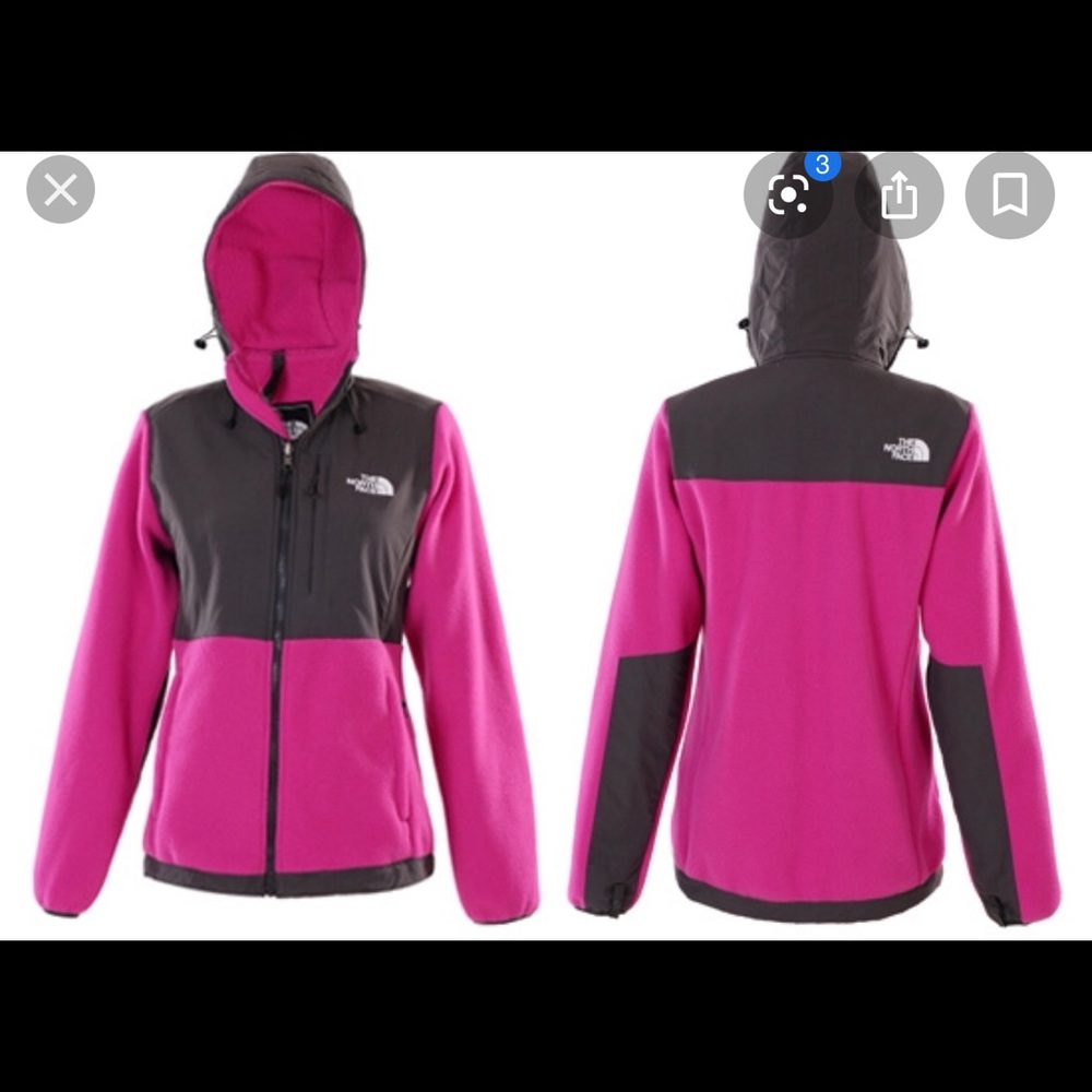 North Face Large Fleece Hooded Jacket Sweater